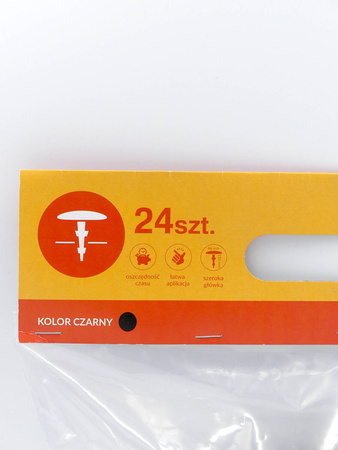 Szpilki do mocowania agrowłókniny 24 szt. czarne