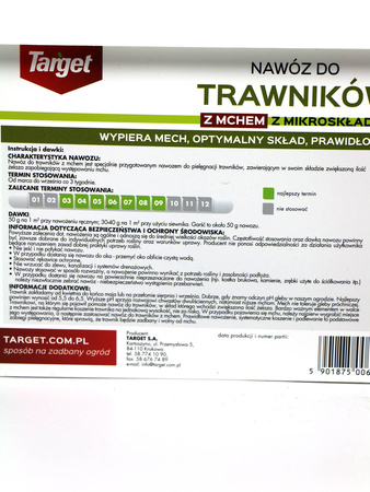 Nawóz do trawników z mchem z mikroelementami 8 kg