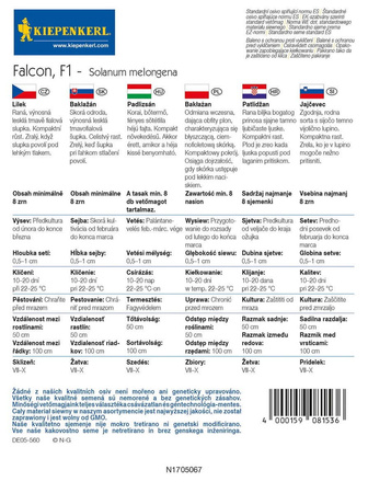 Bakłażan Falcon F1 Solanum melongena