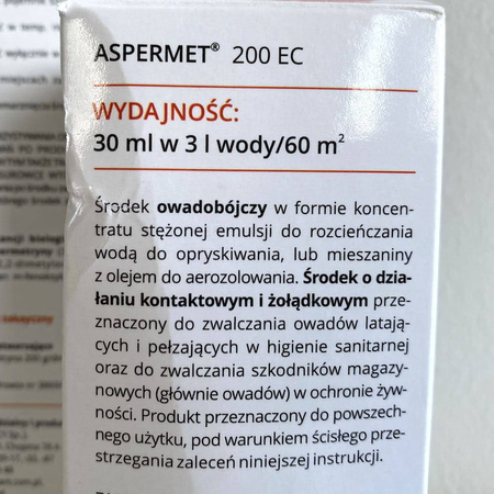 Aspermet 30 ml skuteczny oprysk zwalczająch komary i kleszcze