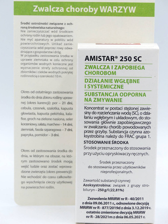 Amistar 250 SC środek zwalczający choroby cebuli, kapusty i innych roślin uprawnych 25 ml Target