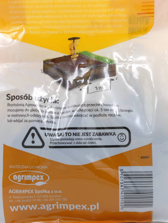 Szpilki do mocowania agrowłókniny 50 szt. czarne