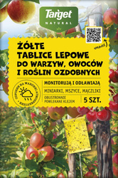 Żółte tablice lepowe likwidujące mszyce, mączliki i inne szkodniki 5 szt. Target