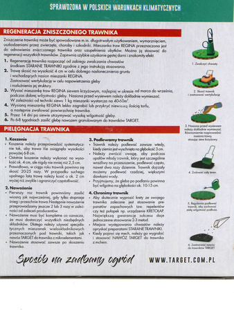 Regina 500 g nasiona trawy do uzupełniania ubytków w trawniku