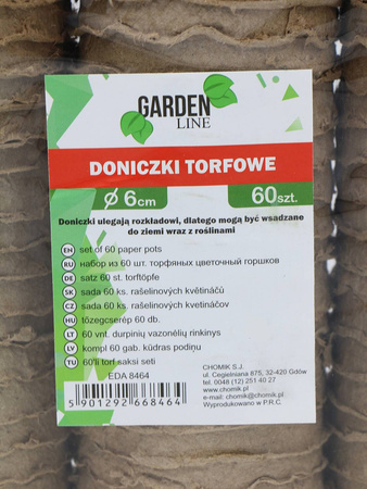 Komplet Doniczek Torfowych 24 szt 80x80 mm