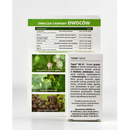 Topas 100 EC 5 ml środek zwalczający choroby agrestu, porzeczki i truskawki