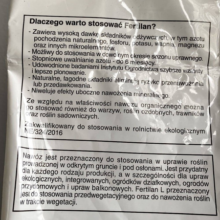 Fertilan - Nawóz Organiczny Uniwersalny 4 kg