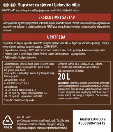 Podłoże do siewu i pikowania 20 l Compo