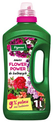 Nawóz do roślin kwitnących z potasem – surfinii, pelargonii, begonii, fuksji - 1000 ml Flower Power Vegano
