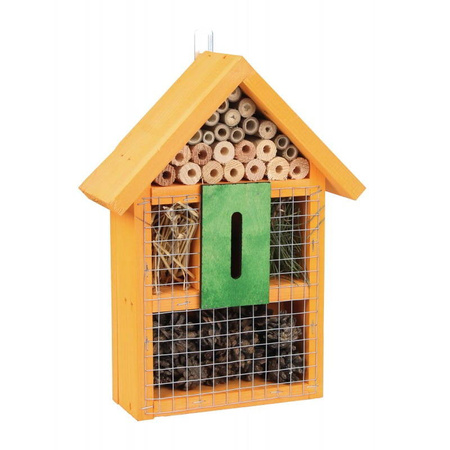Duży domek dla owadów | pomarańczowy 24 x 9 x 31,5/33,5 cm – Tin Tours