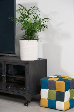 Doniczka Ø250 mm Mira Eco Recycled – Czarna – Lamela