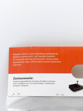 Szpilki do mocowania agrowłókniny 24 szt. czarne