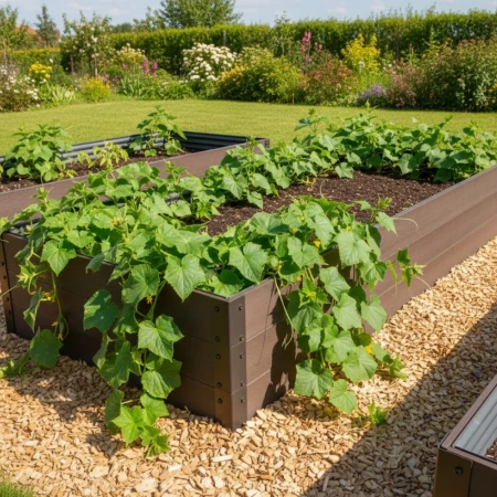 Podwyższona Grządka GPPS – Brązowa 150x75x30 cm – Klasika Garden