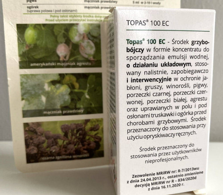 Topas 100 EC 5 ml środek zwalczający choroby agrestu, porzeczki i truskawki