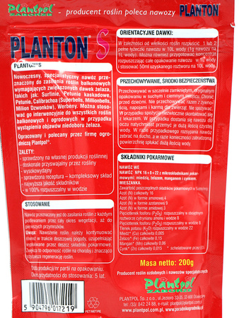Planton S - nawóz rozpuszczalny do roślin balkonowych 200 g