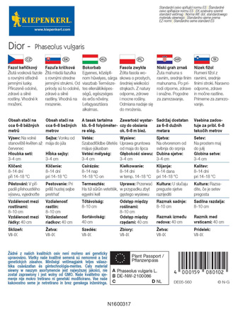 Fasola Zwykła 'Dior' – Kiepenkerl