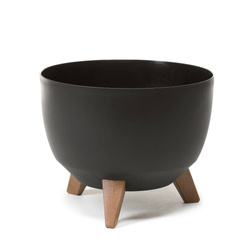 Doniczka Ø250 mm Mira Eco Recycled – Czarna – Lamela