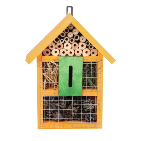 Duży domek dla owadów | pomarańczowy 24 x 9 x 31,5/33,5 cm – Tin Tours