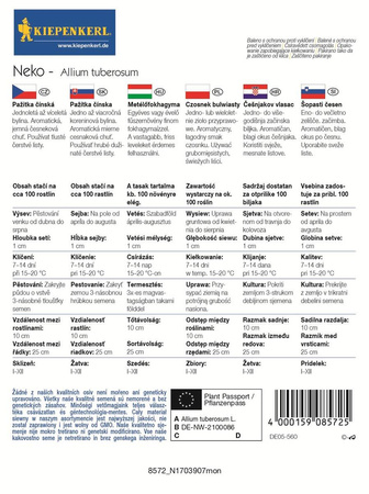 Szczypiorek czosnkowy Neko - Kiepenkerl