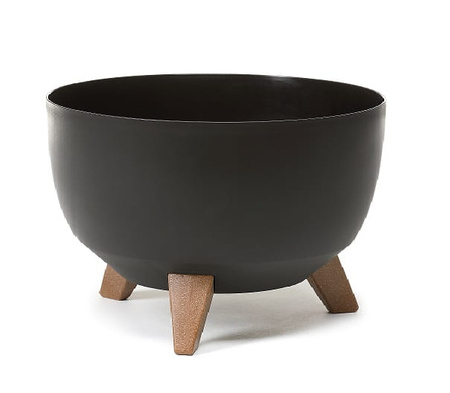 Doniczka Ø250 mm Mira Eco Recycled – Czarna – Lamela