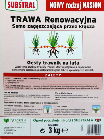 TRAWA Samo ZAGĘSZCZAJĄCA  RENOWACYJNA 3 kg SUBSTRAL