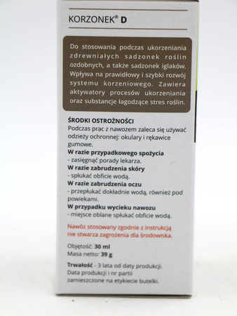 Korzonek D 30 ml ukorzeniacz do roślin zdrewniałych