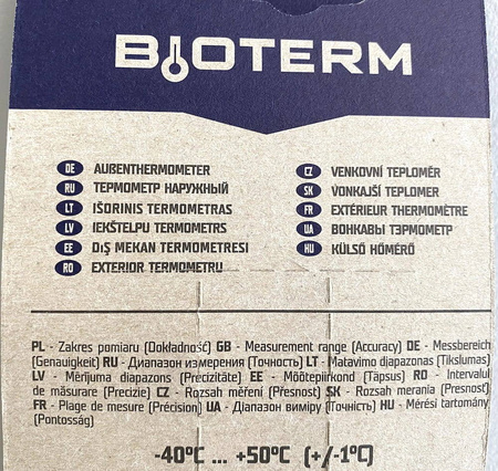 Termometr Zaokienny   27 x 7x 3 CM