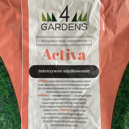 Mieszanka Traw Gazonowych Do Intensywnego Użytku – Activa – 5 kg 4Gardens