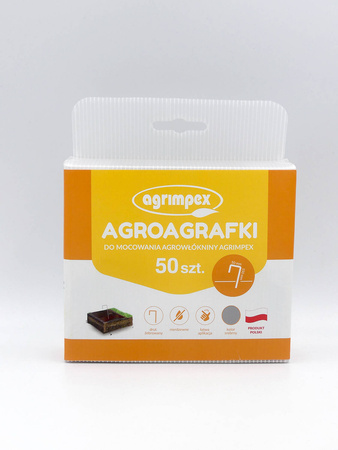 Agro-Agrafka 15 x 5 x 5 cm - Srebrna 50 szt.