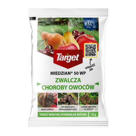 Miedzian 50 WP środek zwalczający choroby pomidorów, ogórków i innych roślin uprawnych 15 g Target
