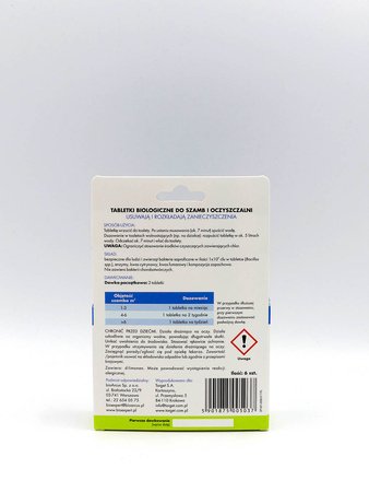 Tabletki biologiczne do szamb i oczyszczalni 6szt oczyszczają i udrażniają szambo