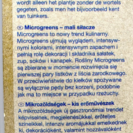 Zestaw do uprawy mikrolistków MicroGreen + 4 wkłady