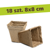 Doniczki torfowe – kwadrat 8x8 cm – 18 szt.